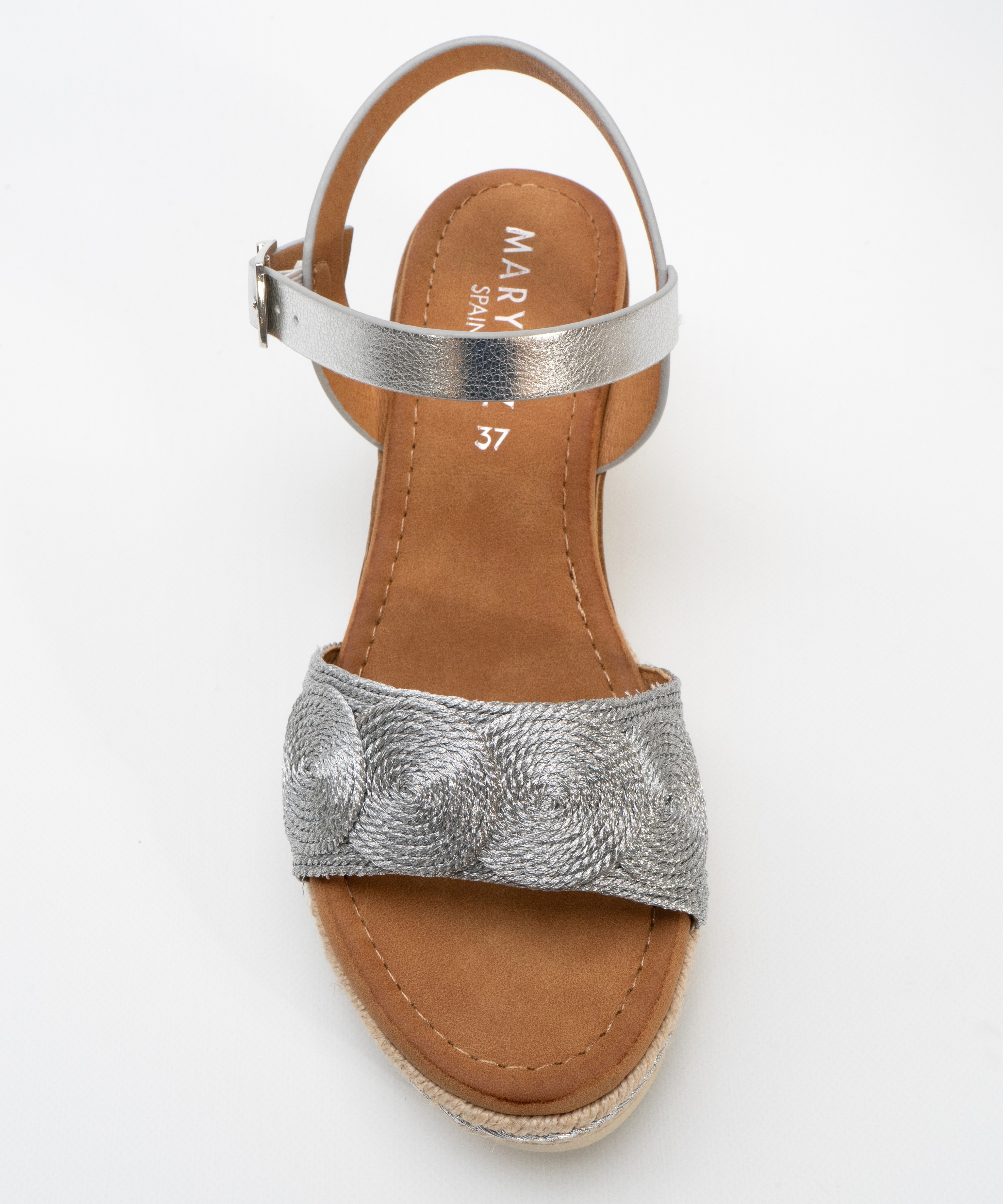 Sandalias cuña bordadas image number null